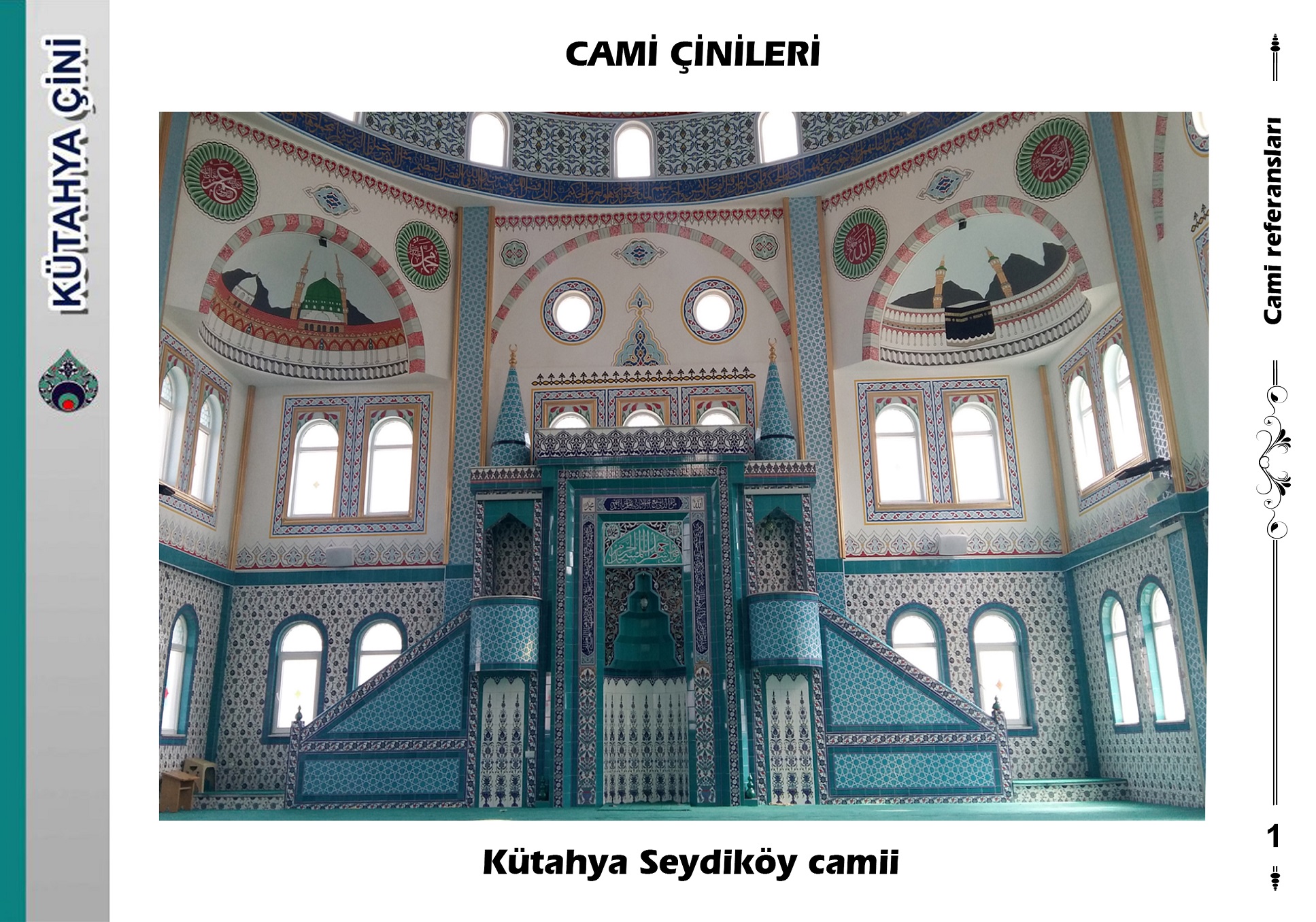 63- cami çinileri  I Kütahya Çini